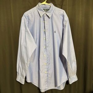 Ralph Lauren Classic Fit Long Sleeve Button Down Shirt Light Blue color, size 17